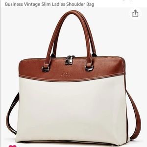 CLUCI Briefcase Oil Wax Leather 15.6” Laptop Bag